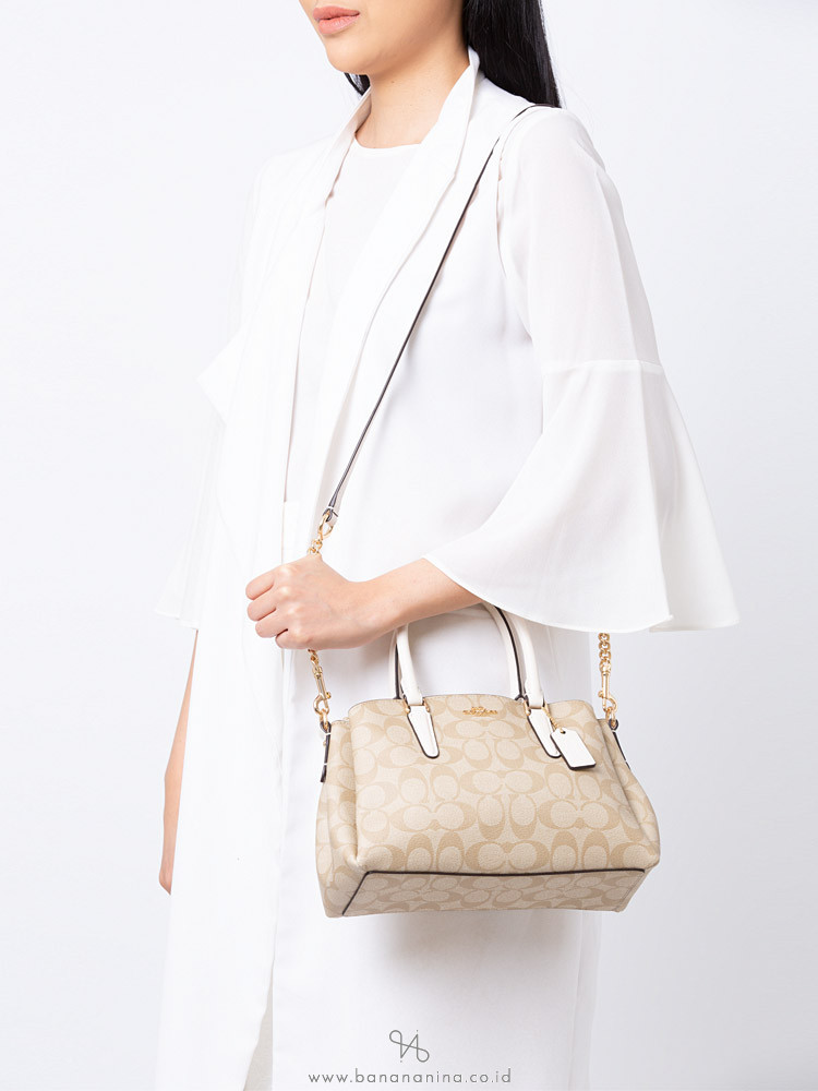 COACH 29434 Signature Mini Sage Carryall Light Khaki Chalk