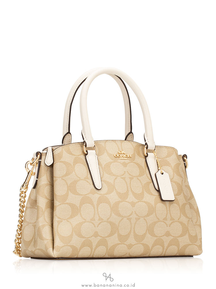 COACH 29434 Signature Mini Sage Carryall Light Khaki Chalk