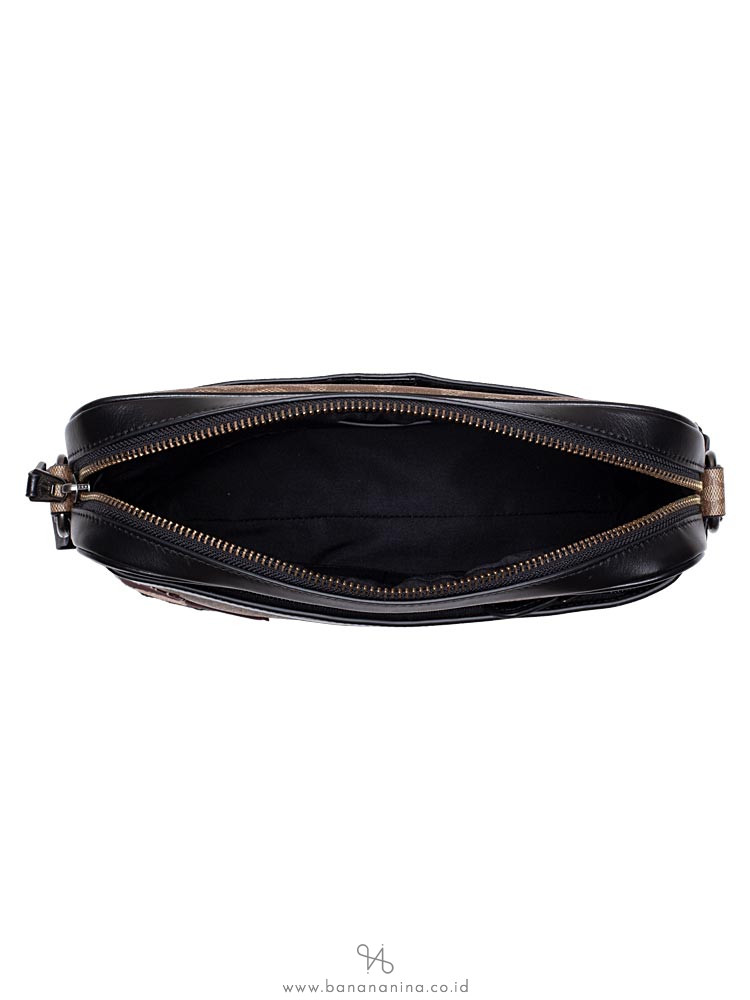 COACH Men 50485 Signature Keith Haring Charles Camera Bag Tan