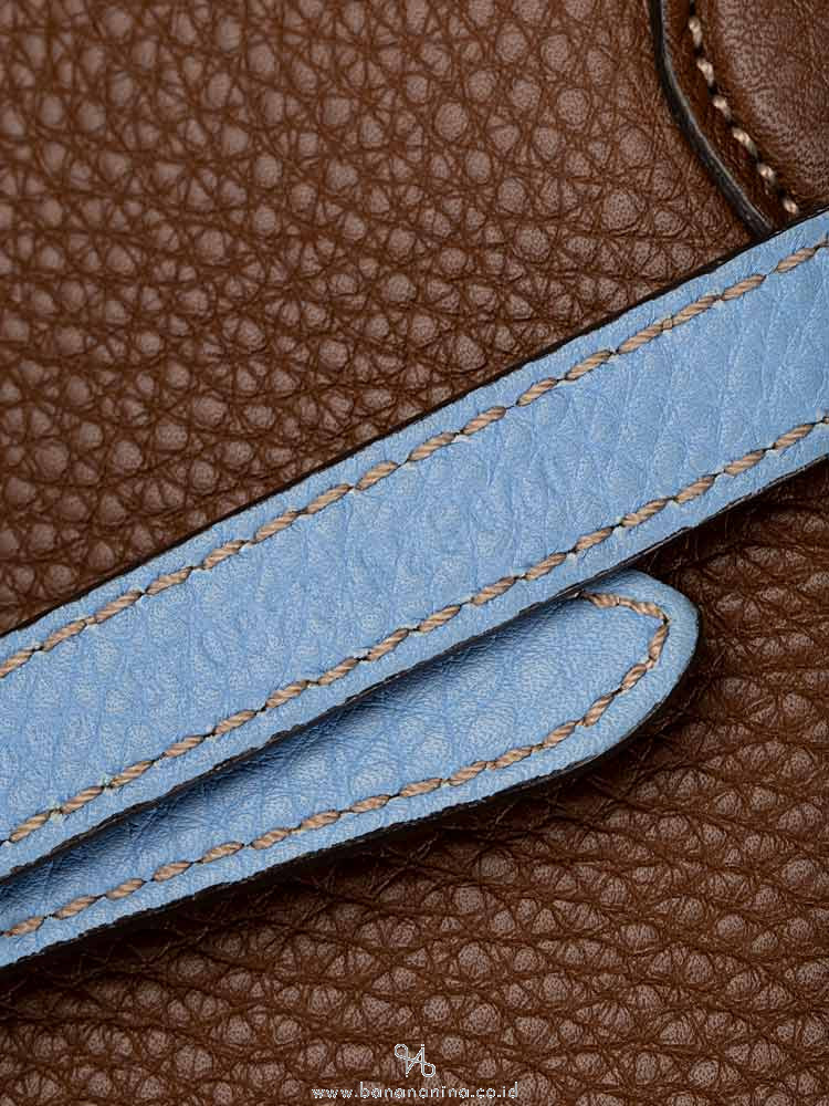 GUCCI Ramble Leather Large Reversible Tote Blue Brown