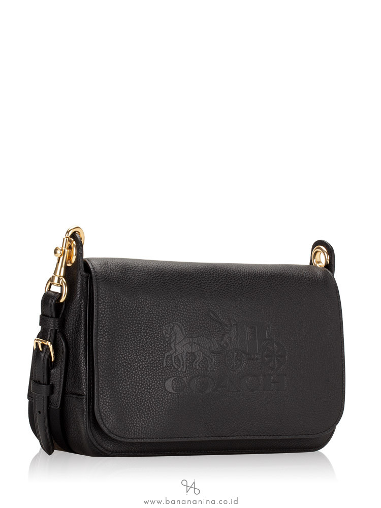 COACH 72703 Jess Leather Messenger Black