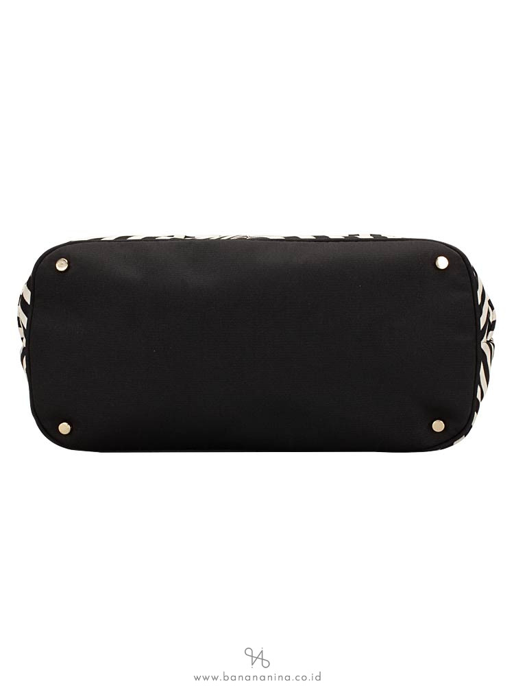 KATE SPADE Seaside Stripe Sutton Bow Black