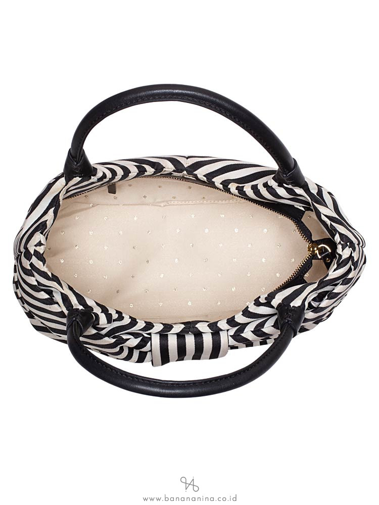KATE SPADE Seaside Stripe Sutton Bow Black