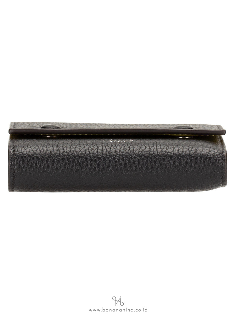 CELINE Small Folded Multifunction Wallet Black Yellow