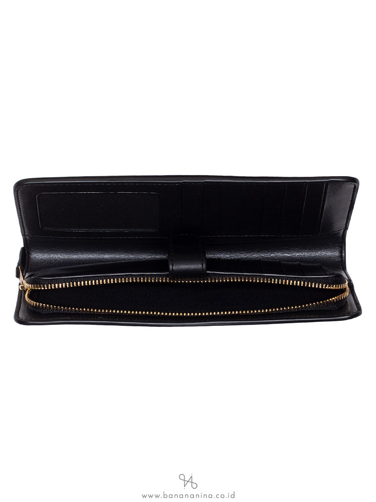 COACH 68399 Smooth Leather Skinny Wallet Black