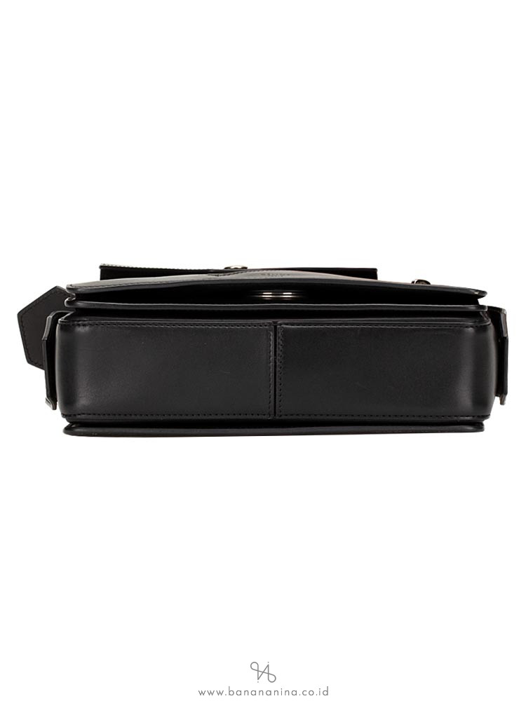 CELINE Medium Case Biker Shoulder Bag Black Sunflower