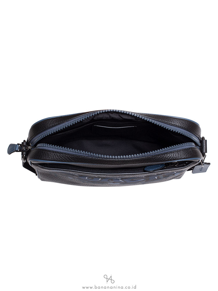 COACH Men 50483 Charles Leather Grafitti Camera Crossbody Black Multi