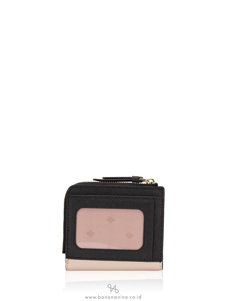 KATE SPADE Cameron Small Bifold Wallet Warm Beige Black