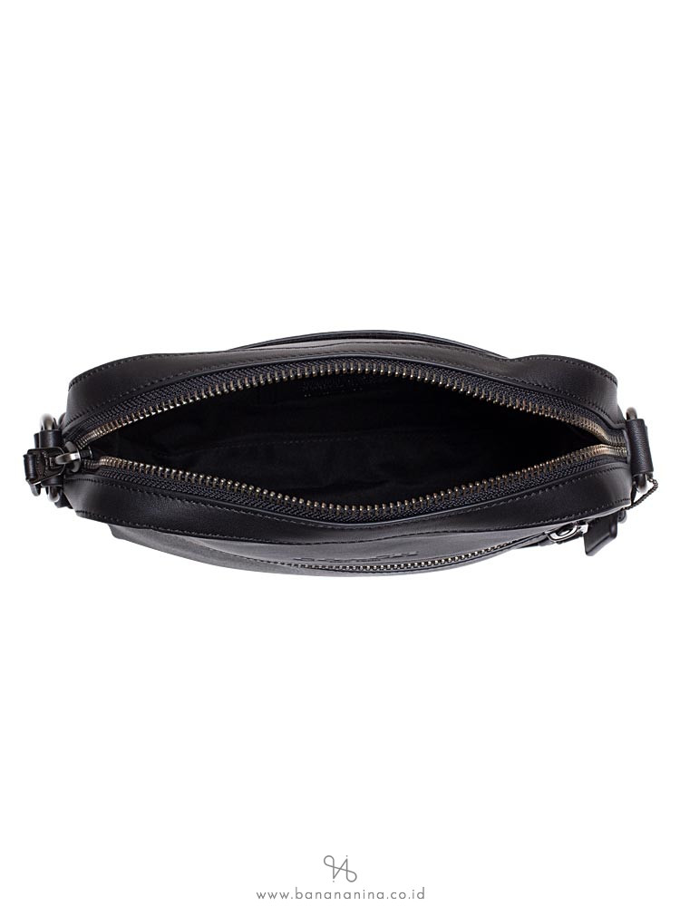 COACH Men 73336 Signature Houston Flight Bag Charcoal Black