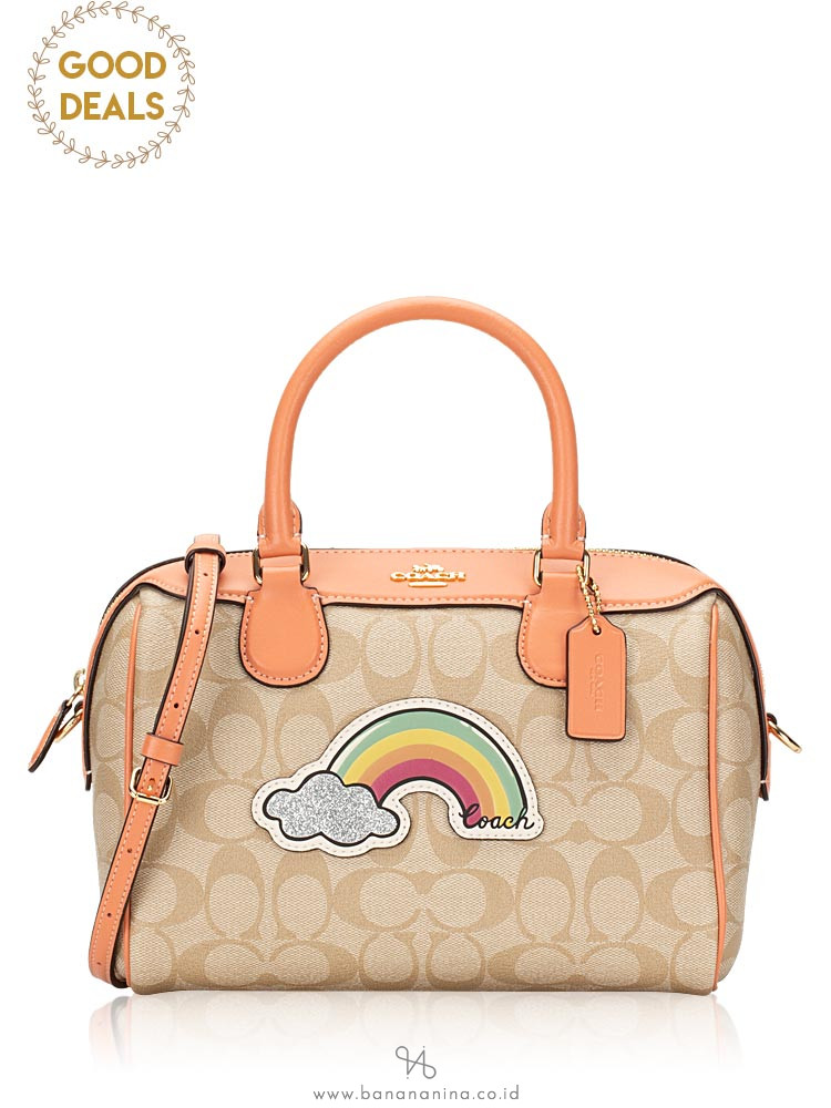 COACH 73122 Signature Rainbow Motif Mini Bennett Light Khaki Multi