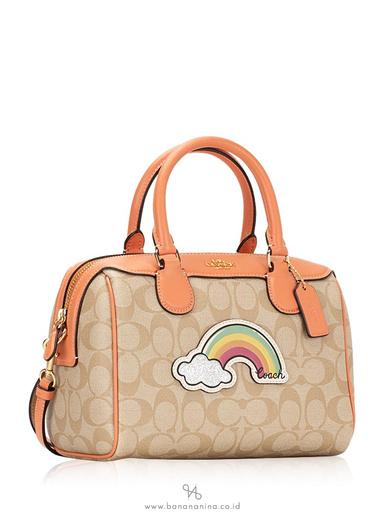 COACH 73122 Signature Rainbow Motif Mini Bennett Light Khaki Multi