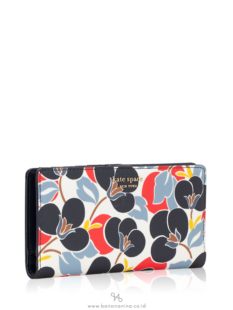 KATE SPADE Cameron Breezy Floral Large Slim Bifold Wallet Multi