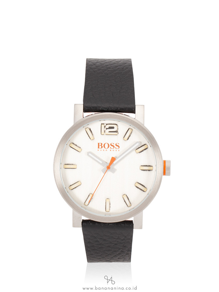 HUGO BOSS Men 1550035 Bilbao Leather Strap Black