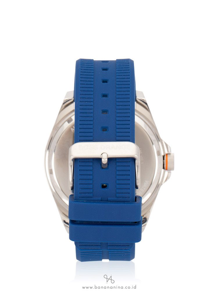 HUGO BOSS Men 1513286 Berlin Silicone Strap Blue