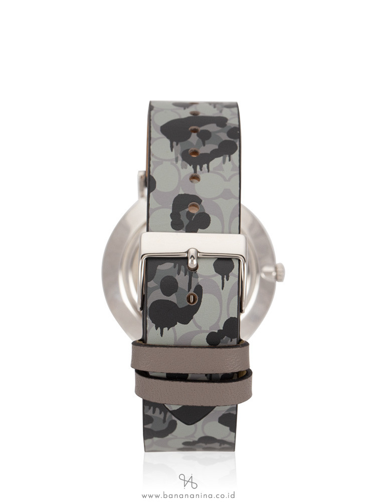 COACH 14503248 Perry Printed Leather Strap Grey