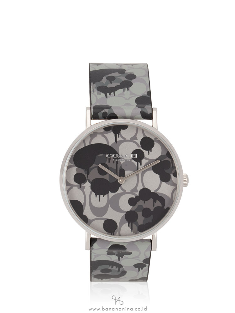 COACH 14503248 Perry Printed Leather Strap Grey