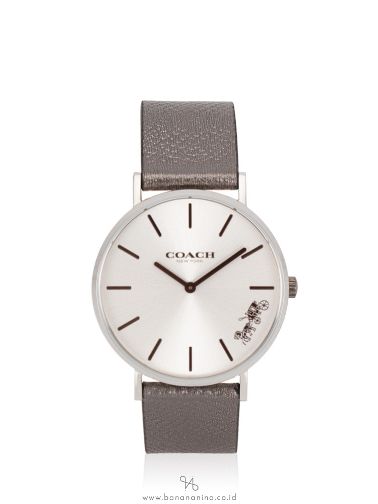COACH 14503155 Perry Leather Strap Silver