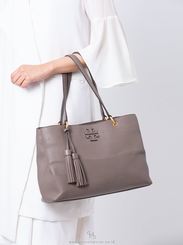 Tory burch mcgraw triple compartment leather satchel discount
