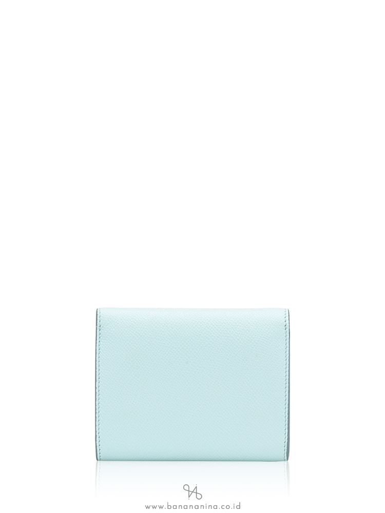 CELINE Trotteur Leather Small Wallet Blue