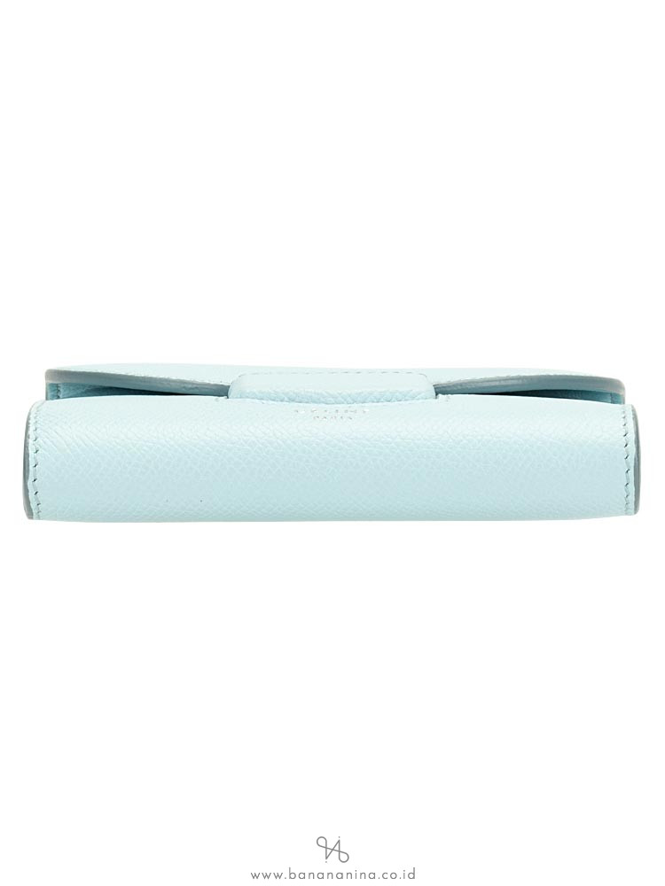 CELINE Trotteur Leather Small Wallet Blue
