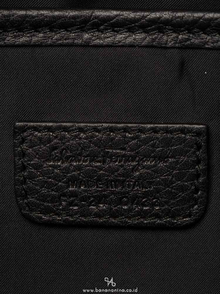 SALVATORE FERRAGAMO Leather Backpack Black