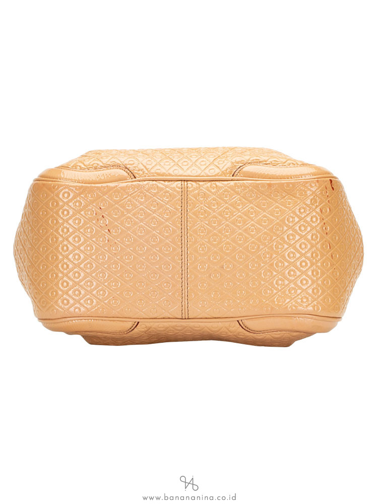 TOD'S Patent Leather Mini Crossbody Beige