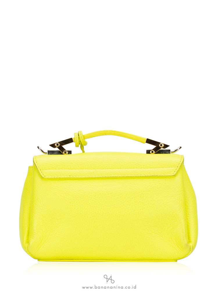 BALENCIAGA Grained Calfskin Fluo Nano Le Dix Jaune