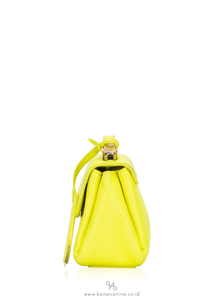 BALENCIAGA Grained Calfskin Fluo Nano Le Dix Jaune