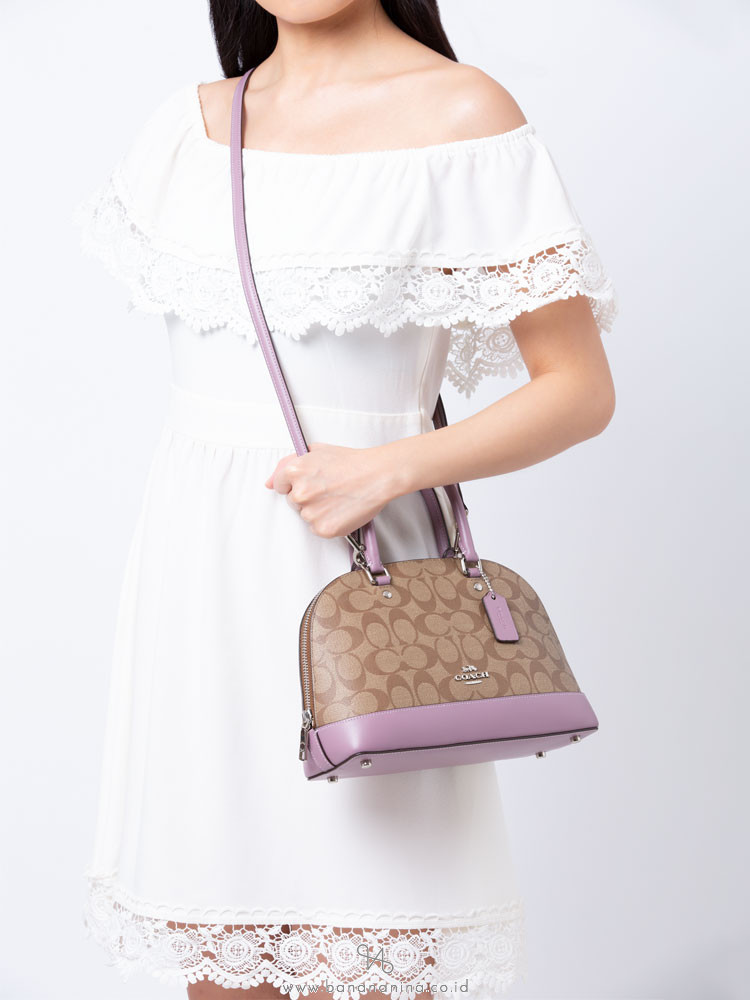 COACH 27583 Signature Mini Sierra Satchel Khaki Jasmine