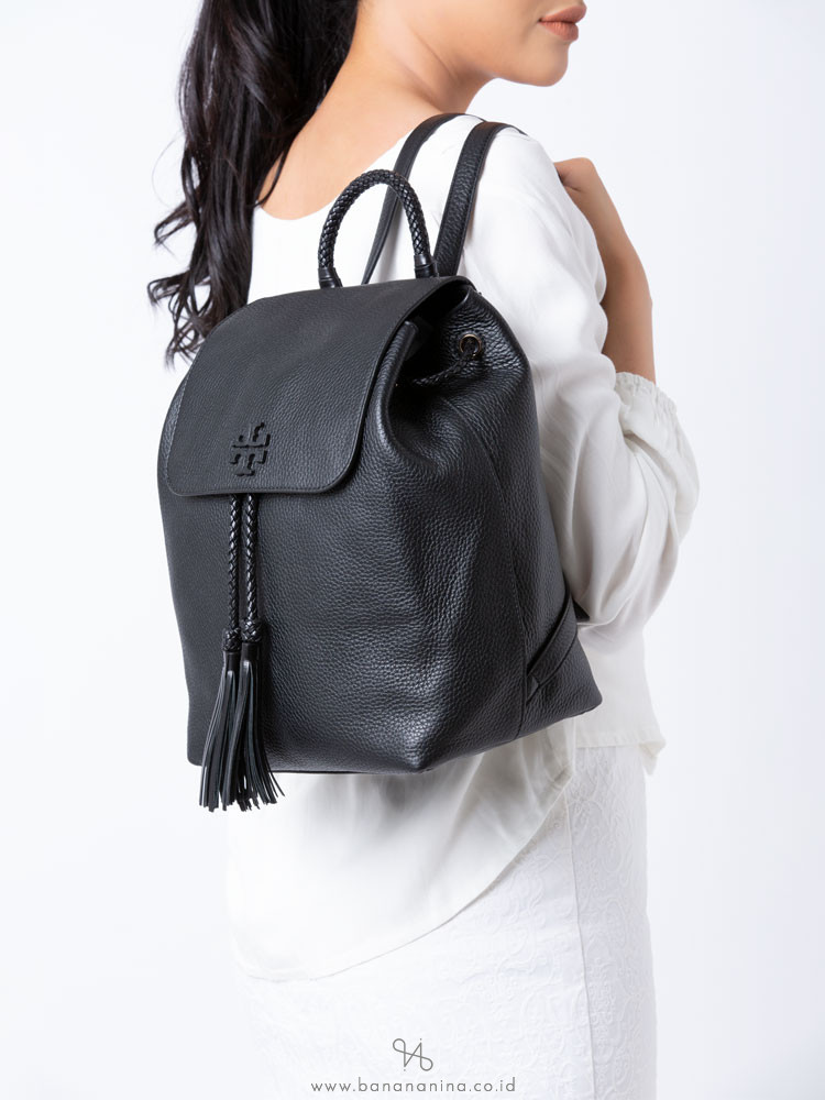 Tory Burch Taylor Leather Backpack Black
