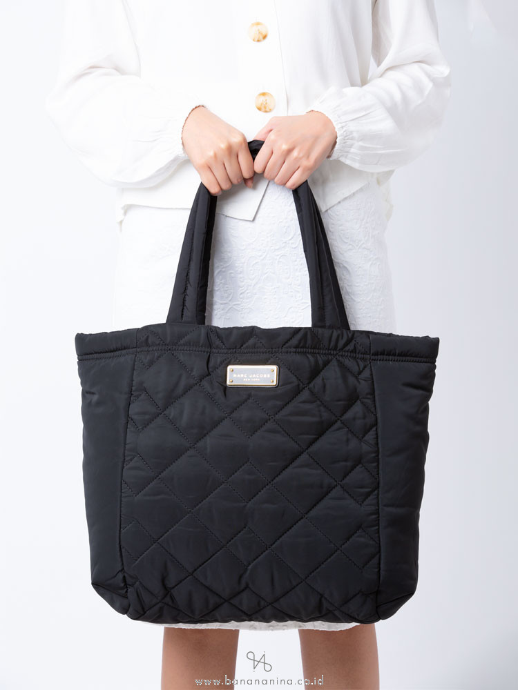 MARC JACOBS Quilted Nylon Tote Black