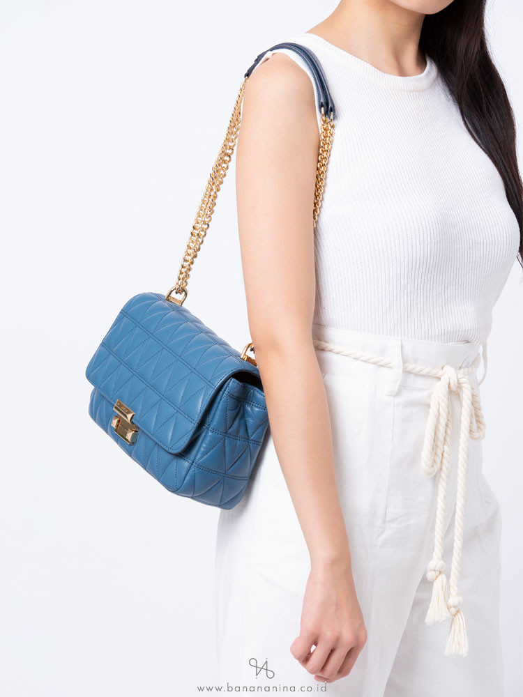 michael kors large sloan quilted shoulder bag black