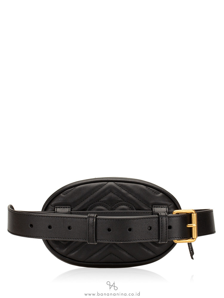 GUCCI GG Marmont Matelasse Belt Bag Black