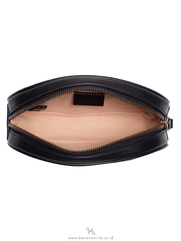 GUCCI GG Marmont Matelasse Belt Bag Black