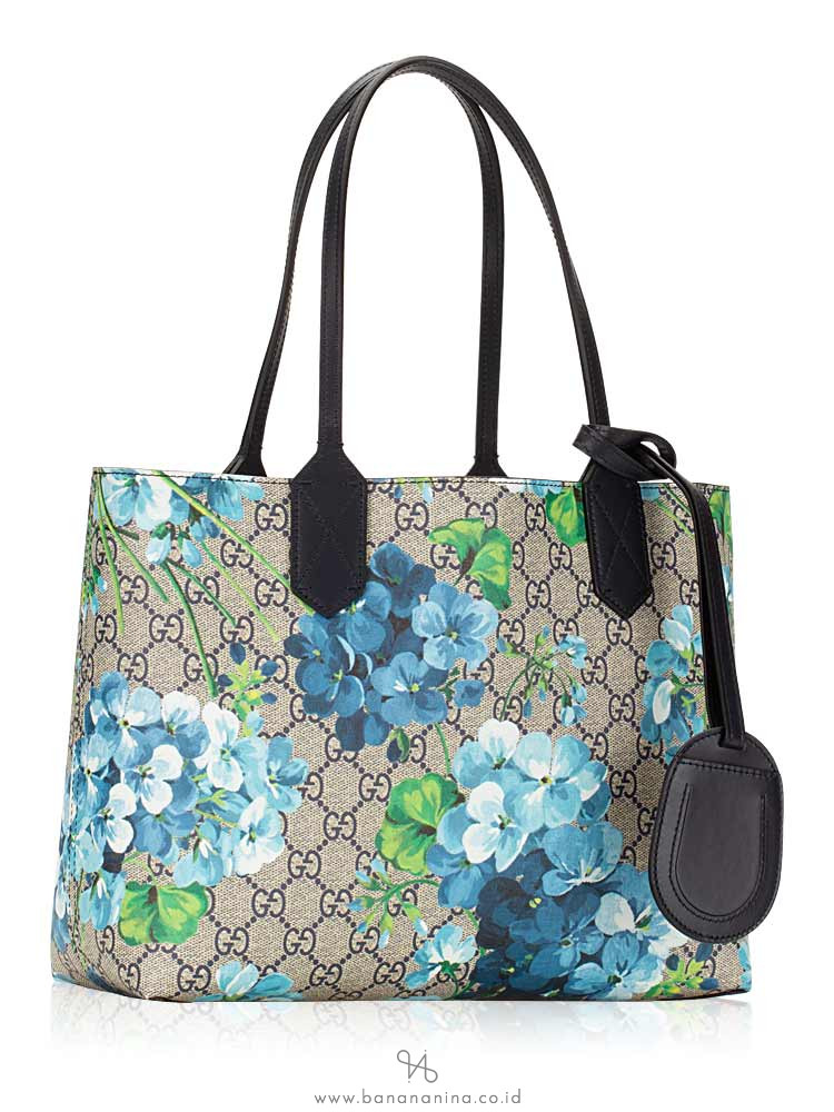 gucci blooms tote blue