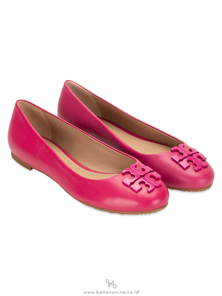 TORY BURCH Lowell 2 Leather Flats Saucy Pink Sz 5