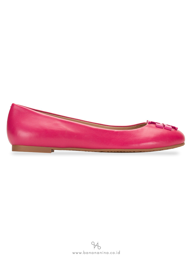 TORY BURCH Lowell 2 Leather Flats Saucy Pink Sz 5