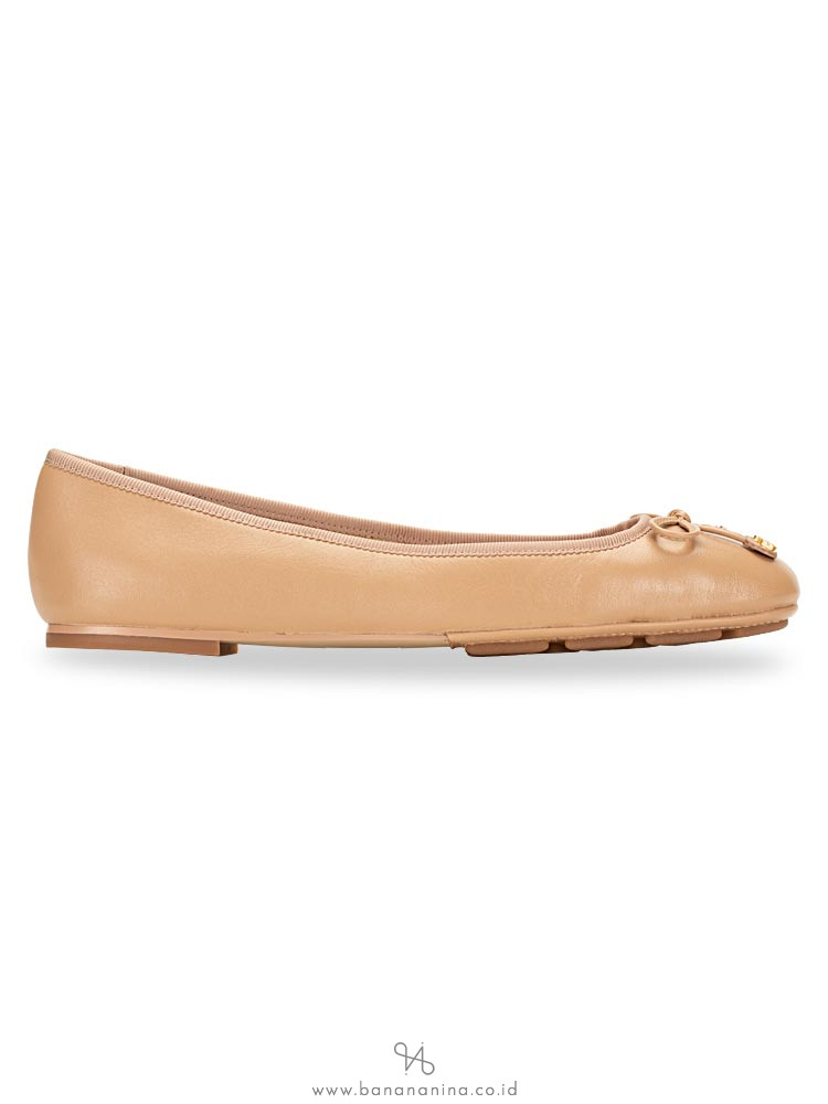 TORY BURCH Laila Driver Leather Flats Spark Gold Sz 8