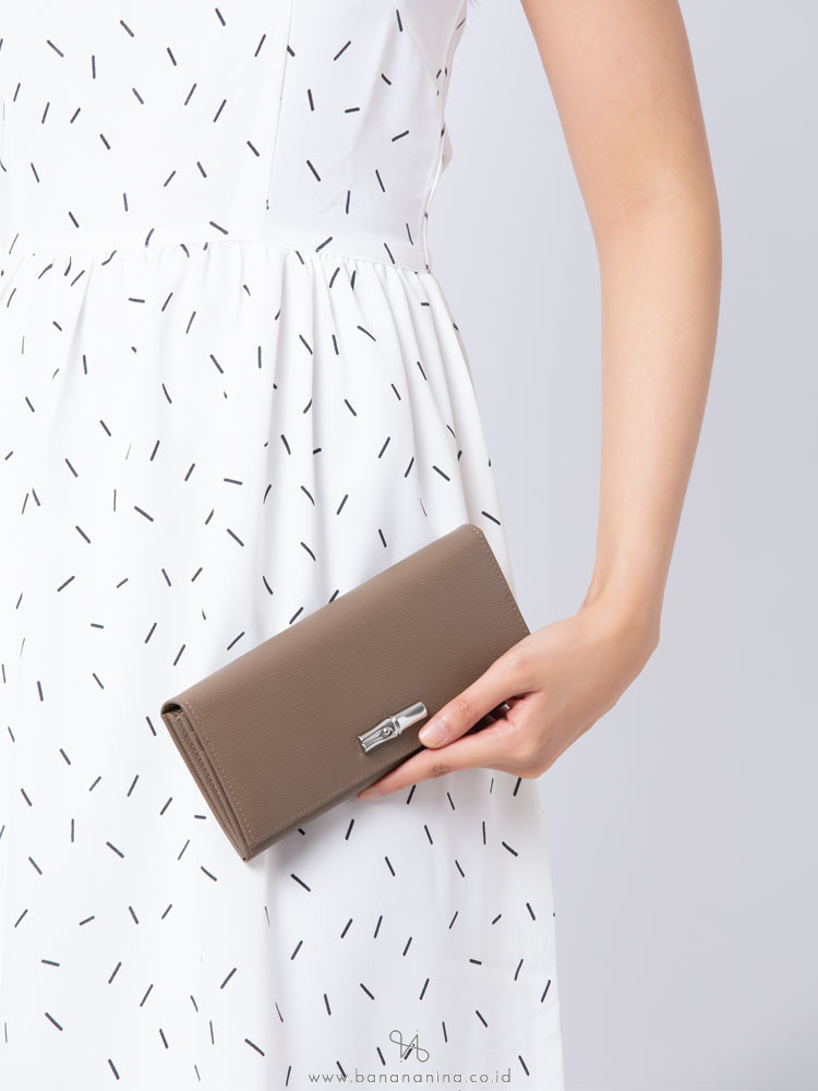 LONGCHAMP Roseau Long Wallet Taupe