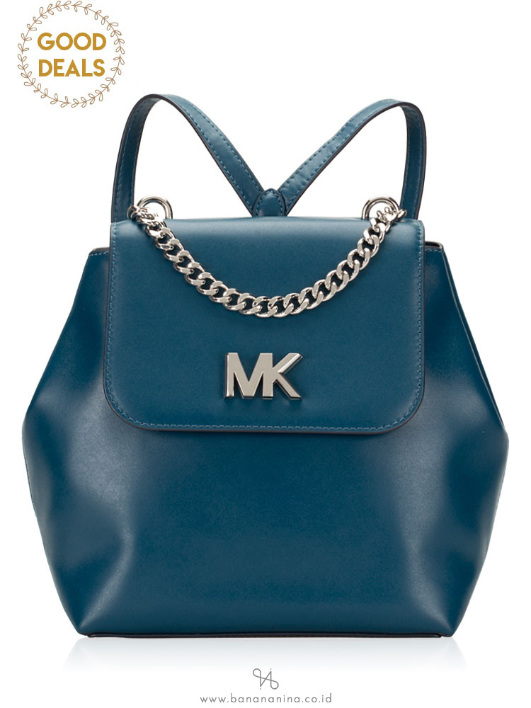 MICHAEL KORS Mott Medium Leather Backpack Luxe Teal