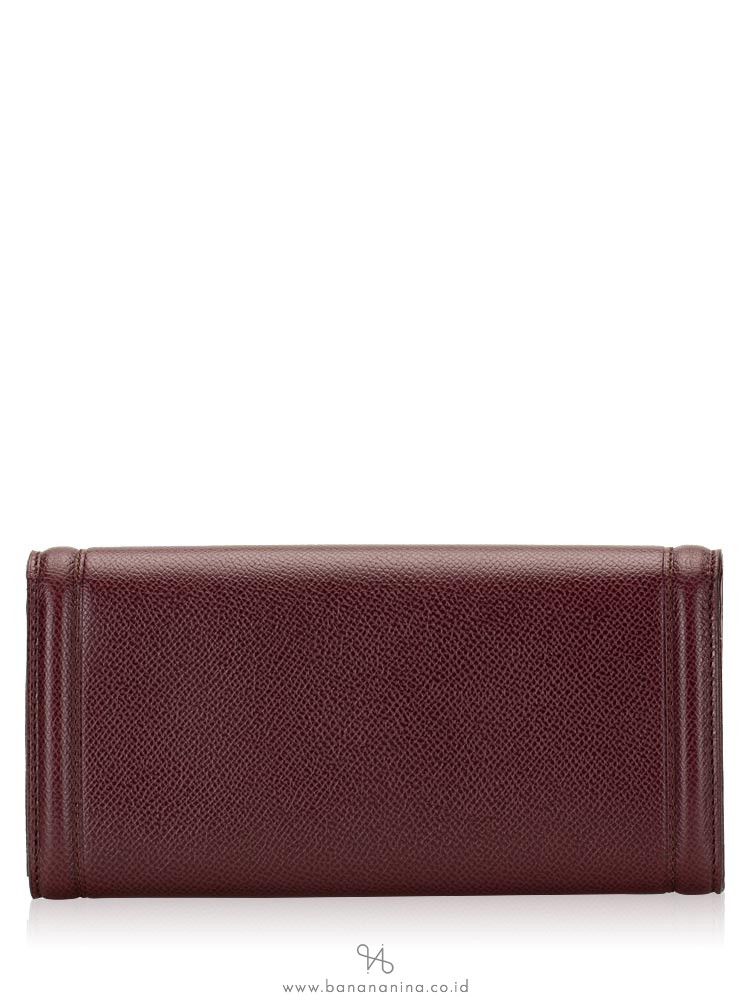 SALVATORE FERRAGAMO Vara Bow Continental Wallet Burgundy