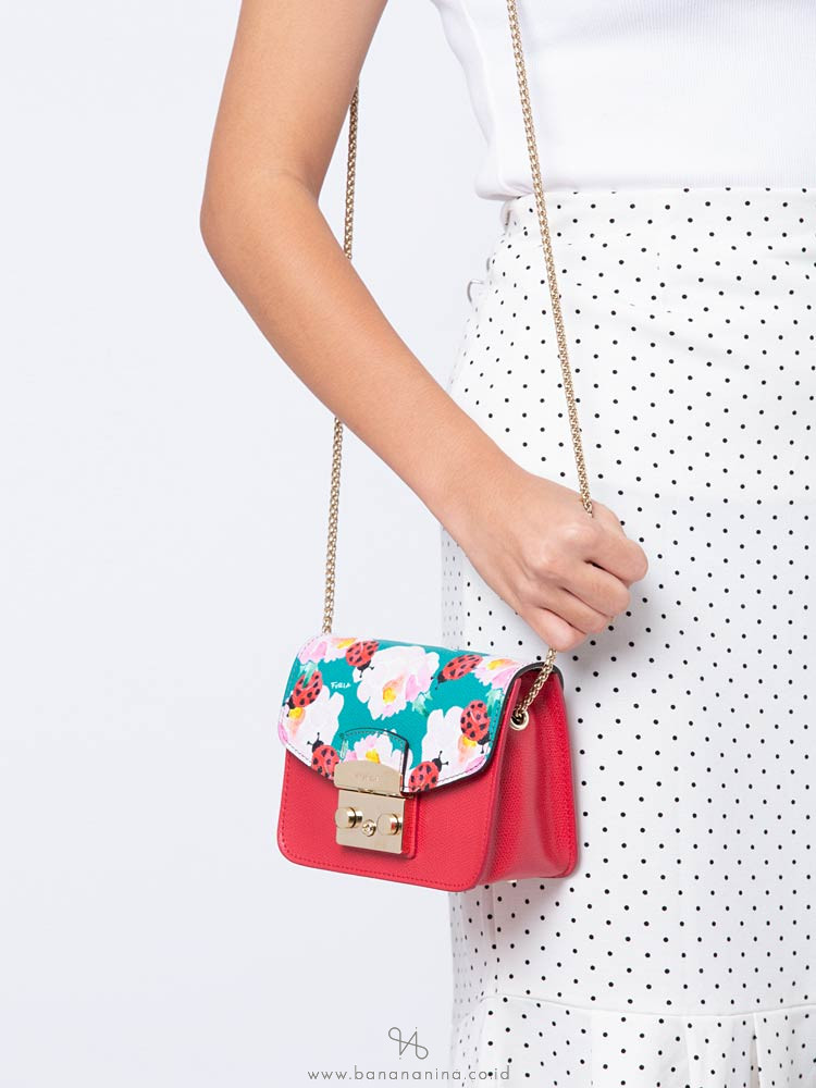 FURLA Metropolis My Play Interchangable Flap Mini Crossbody Ruby