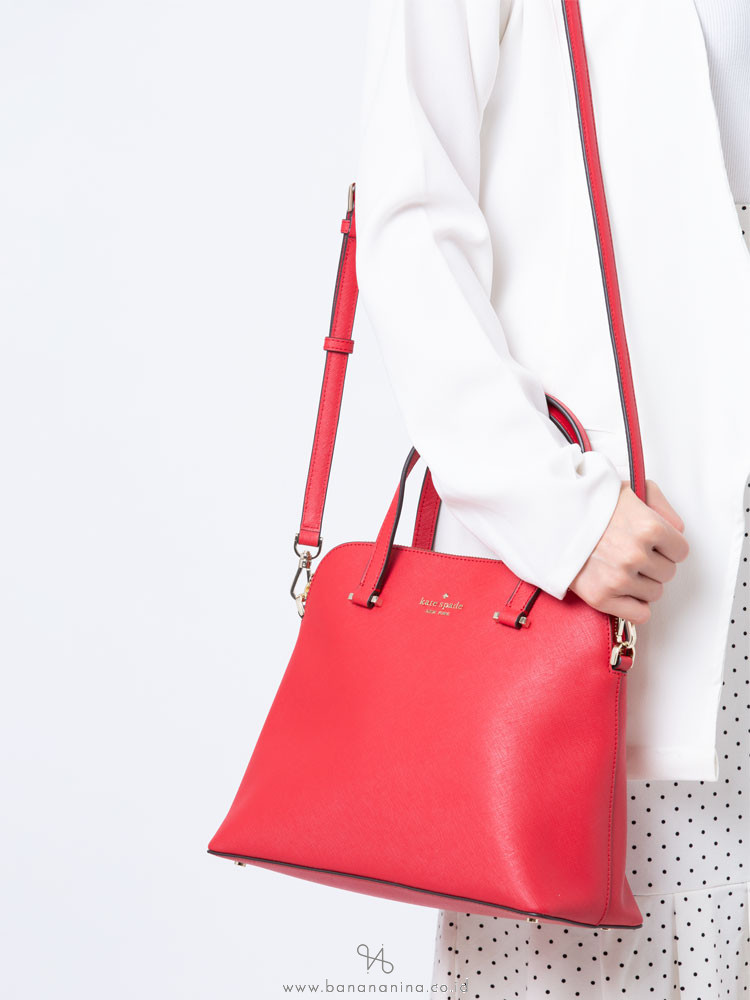 KATE SPADE Maise Medium Dome Satchel Hot Chili