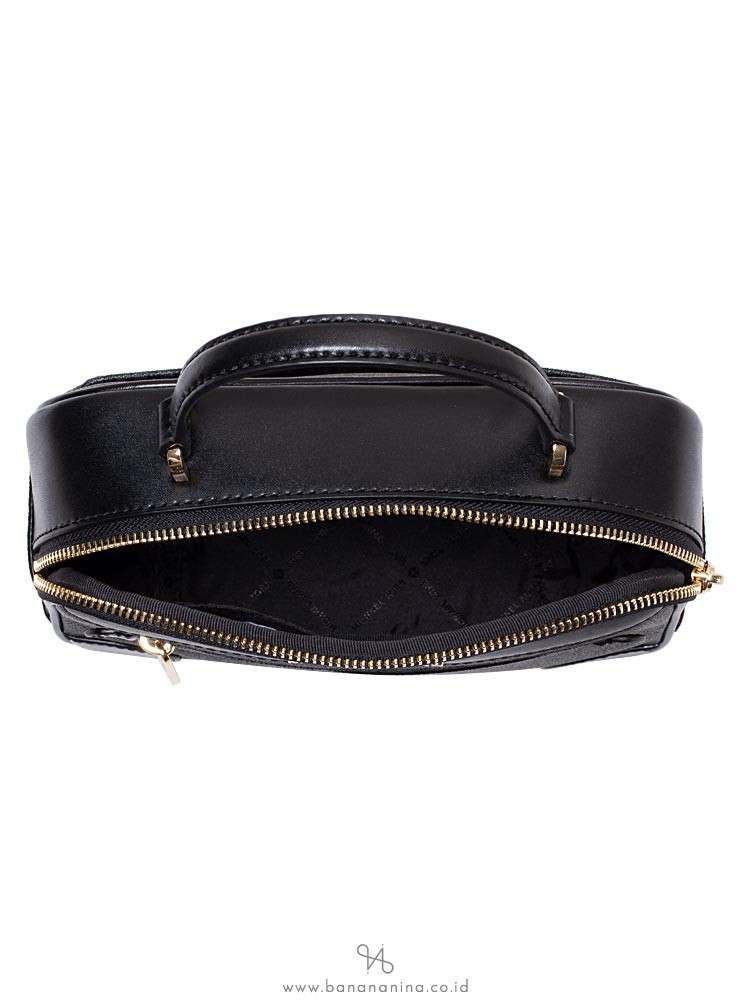 MICHAEL KORS Travel Monogram Top Handle Camera Bag Black