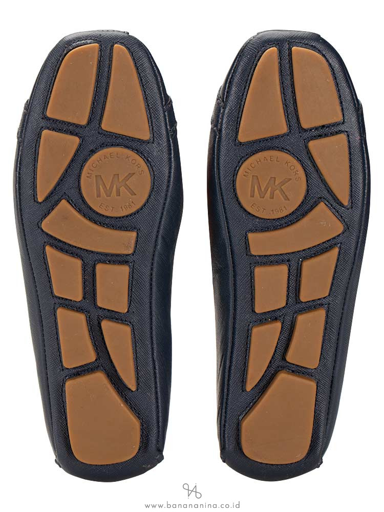 MICHAEL KORS Fulton Saffiano Flats Admiral Gold Sz 5.5
