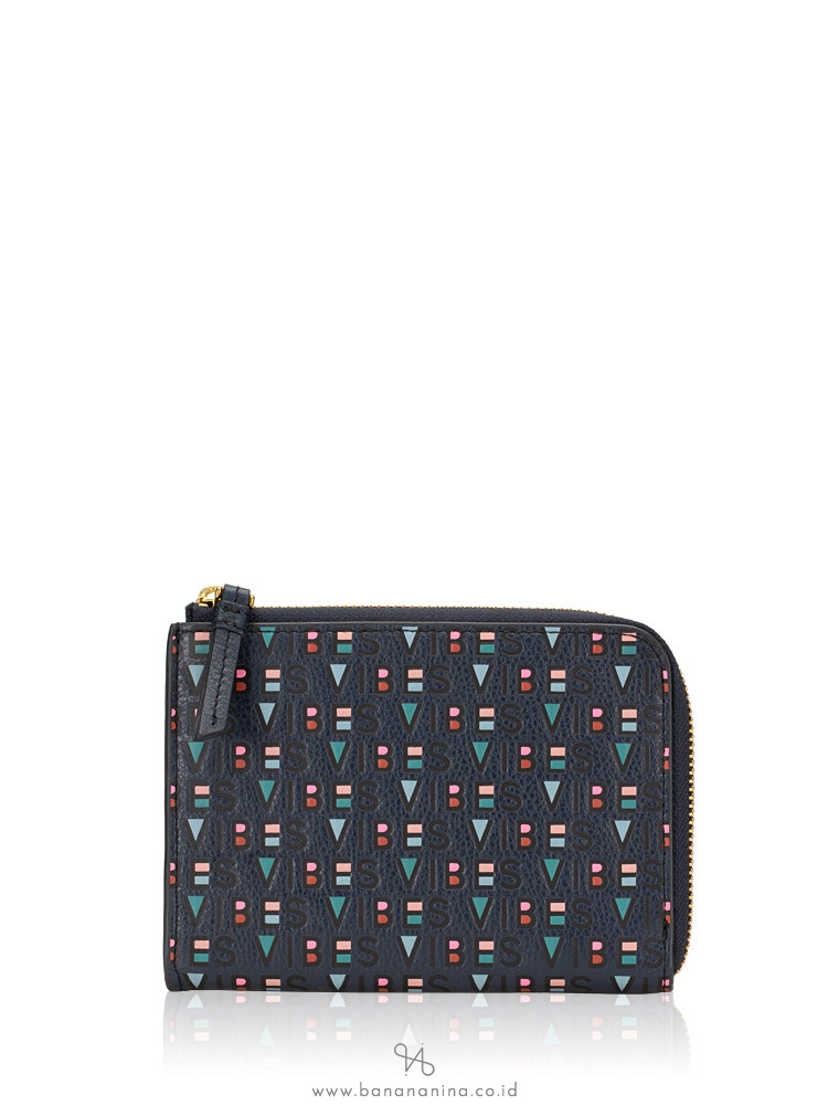 FOSSIL SLG1188406 Leather Passport Wallet Midnight Navy