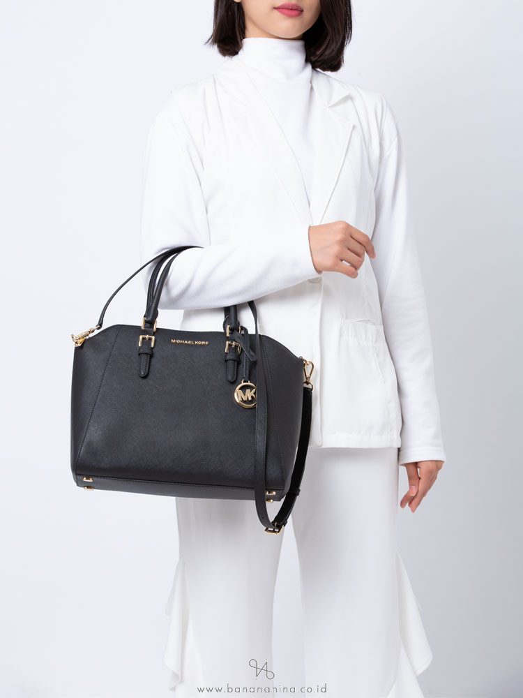 michael kors ciara large top zip satchel
