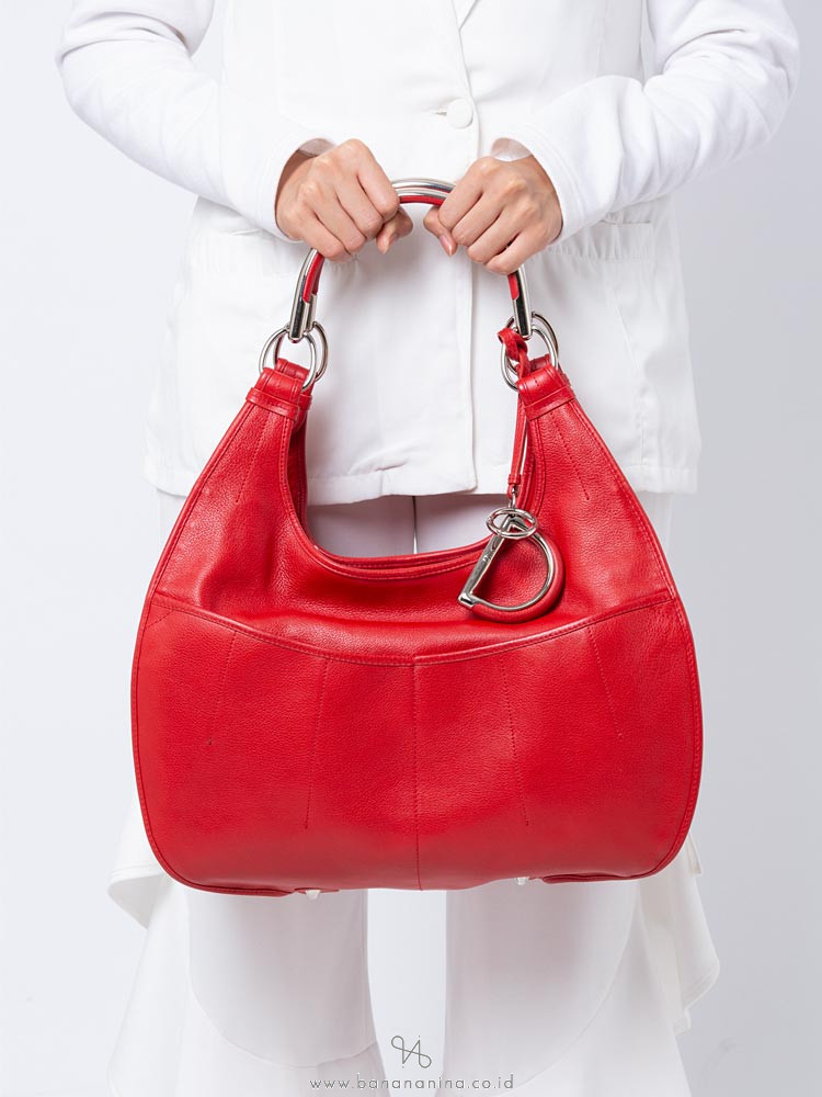 DIOR Grand Sac 61 Hobo Bag Red