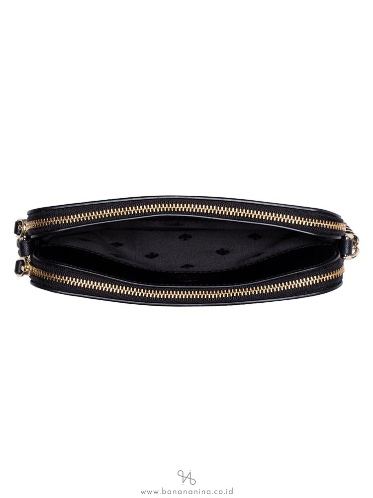 KATE SPADE Cameron Double Zip Crossbody Black