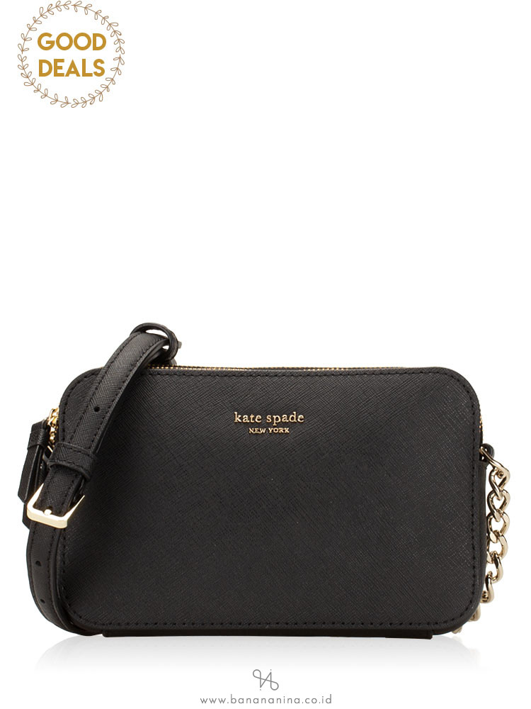 KATE SPADE Cameron Double Zip Crossbody Black